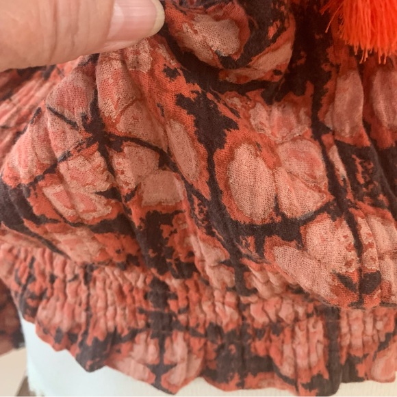 Anthropologie Porridge Peasant Blouse. Spliced neck with tassel tie. 100% cotton - Picture 11 of 15